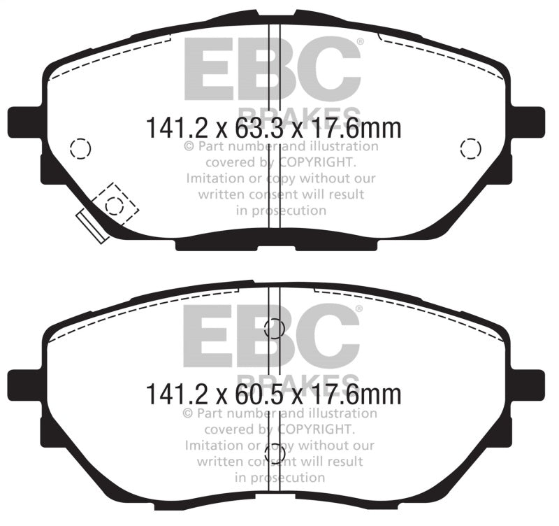 Load image into Gallery viewer, Ebc DP42368R EBC Yellowstuff Brake Pad Sets
