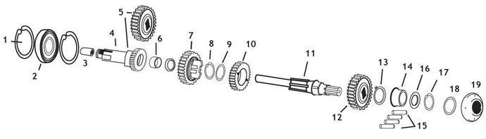 Eastern Motorcycle Parts A-9095-23 Mainshaft Standard Roller Bearing(15)