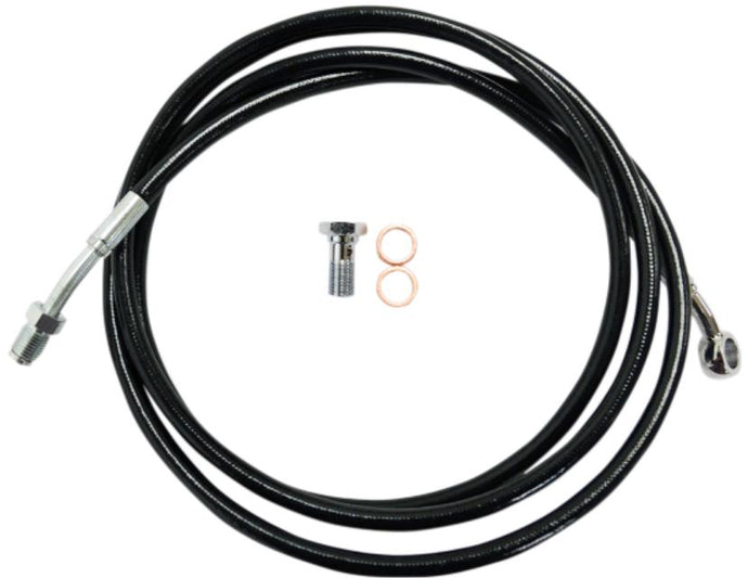 La Choppers LA-8052C13M Braided Clutch Cable - 12-14in. Ape Hangers - Midnight