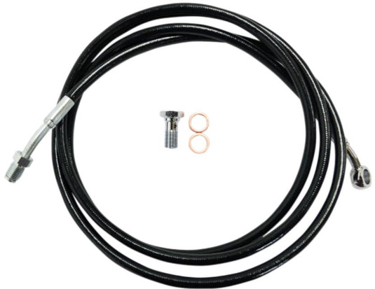 La Choppers LA-8052C13M Braided Clutch Cable - 12-14in. Ape Hangers - Midnight