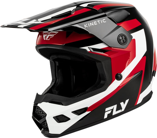 Fly Racing Kinetic Sync Helmet (Large, Black/Red/White)