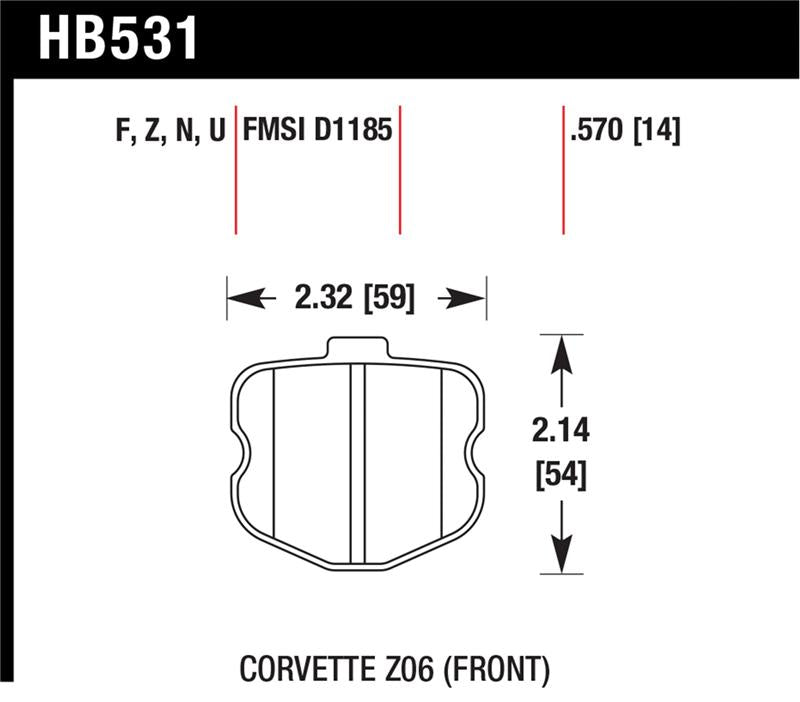 Load image into Gallery viewer, Hawk Performance HB531Z.570 HAWK Ceramic Brake Pad Sets
