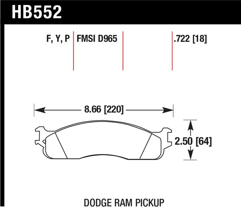 Load image into Gallery viewer, Hawk Performance HB552P.722 HAWK Super Duty Brake Pad Sets
