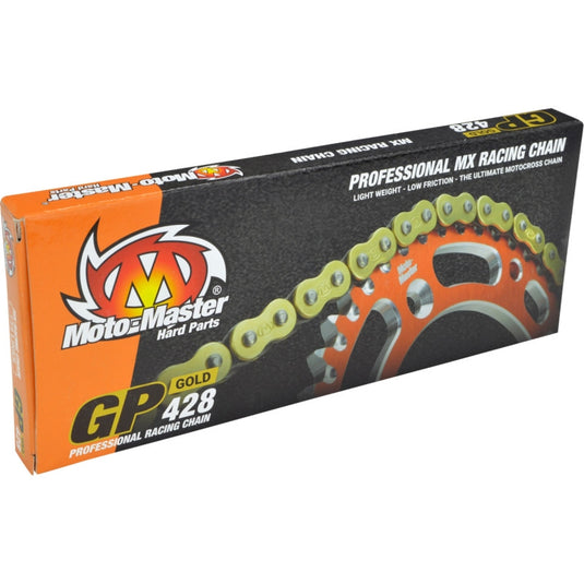 Moto-Master 642802 428 GP MX Racing Drive Chain - 134 Links - Gold