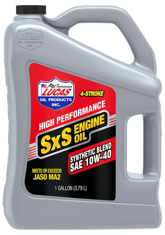 Lucas Oil 11197 SXS Semi-Synthetic Engine Oil - 10W40 - 1gal.