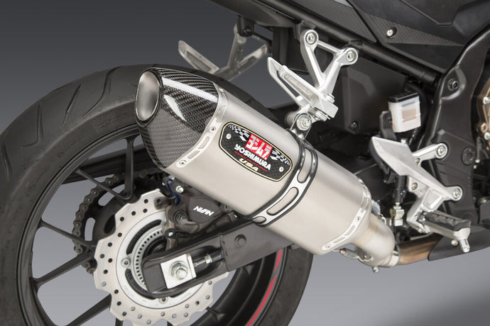 Yoshimura 12553B0520 R-77 Street Series Slip-On - Stainless Steel Muffler - Carbon Fiber End Cap