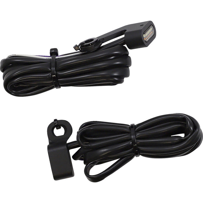 Drag Specialties 2040-2792 LED Handlebar Marker Lights - Matte Black - Clear Lens