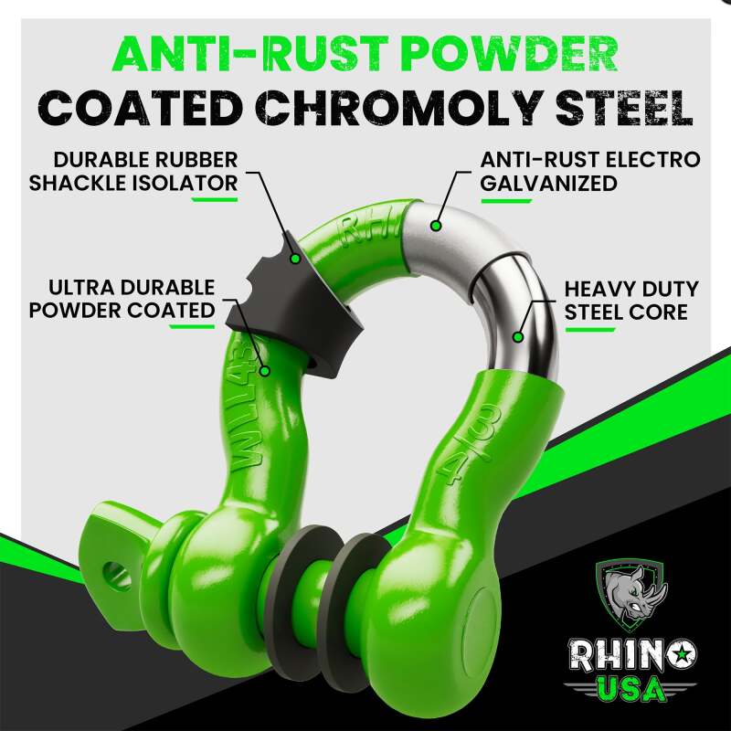 Load image into Gallery viewer, Rhino Usa RNO-GRN-SHACKLES RSA Shackles
