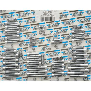 Drag Specialties 2401-0761 Complete Motor Chrome Socket-Head Bolt Set - Smooth