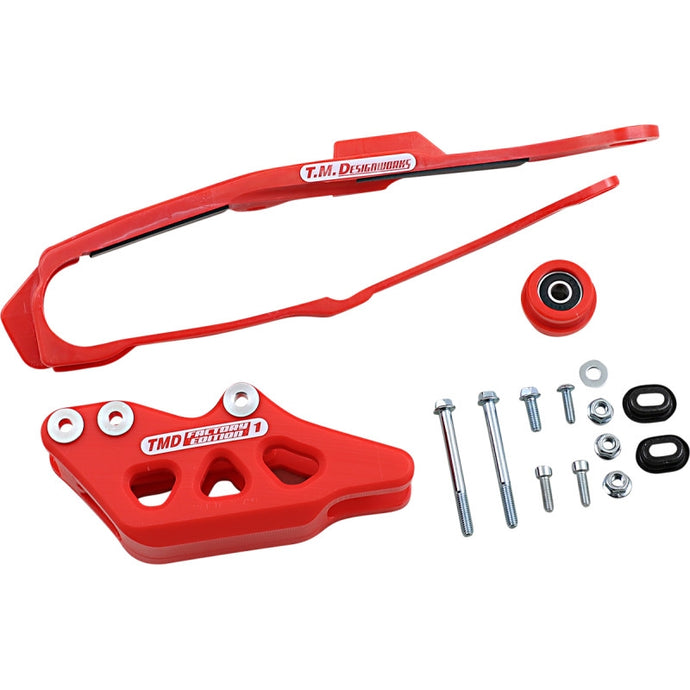 T.M. Designworks DCK-OR14-RD Dirt Cross Multi-Purpose Chain Slide-N-Guide Kit FE1 Guide - Red