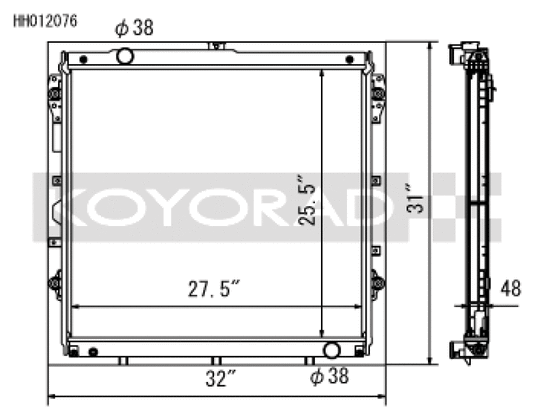 Koyo HH012076 KOY Racing Radiators