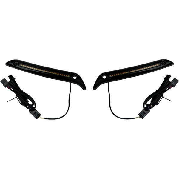 Custom Dynamics CD-LRST-WT-B LED Windshield Trims - Gloss Black