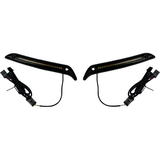 Custom Dynamics CD-LRST-WT-B LED Windshield Trims - Gloss Black