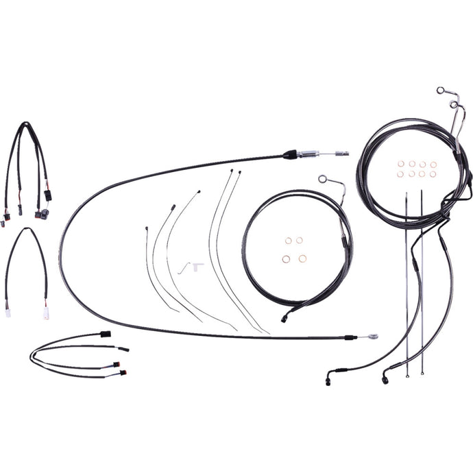 Magnum 4871201 Black Pearl Handlebar Installation Kit for 12in-14in. Ape