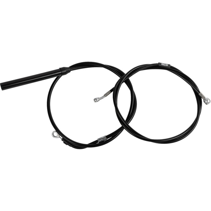 La Choppers LA-8062KT-08B Standard Cable/Brake Line Kit - 8in.-10in. Ape Hanger Handlebar - Black Vinyl