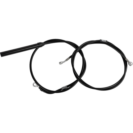 La Choppers LA-8062KT-08B Standard Cable/Brake Line Kit - 8in.-10in. Ape Hanger Handlebar - Black Vinyl