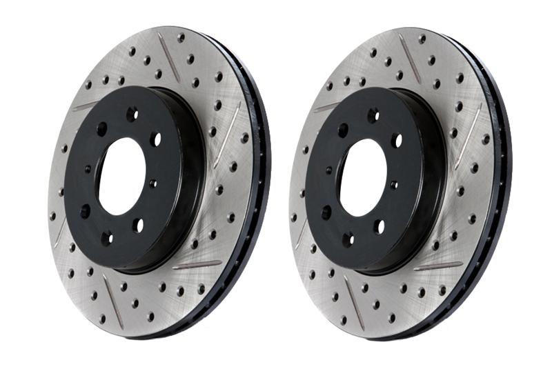 Load image into Gallery viewer, Stoptech 127.47023R ST Slot &amp; Drill Brake Rotors
