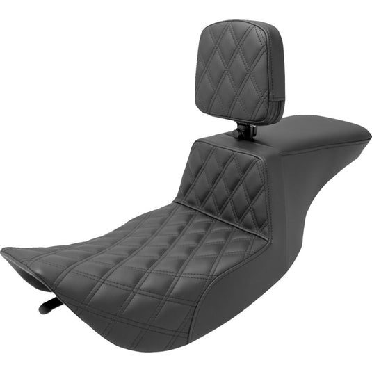 Saddlemen 897-06-192BR Tour Step-Up Front LS Seat with Drivers Backrest