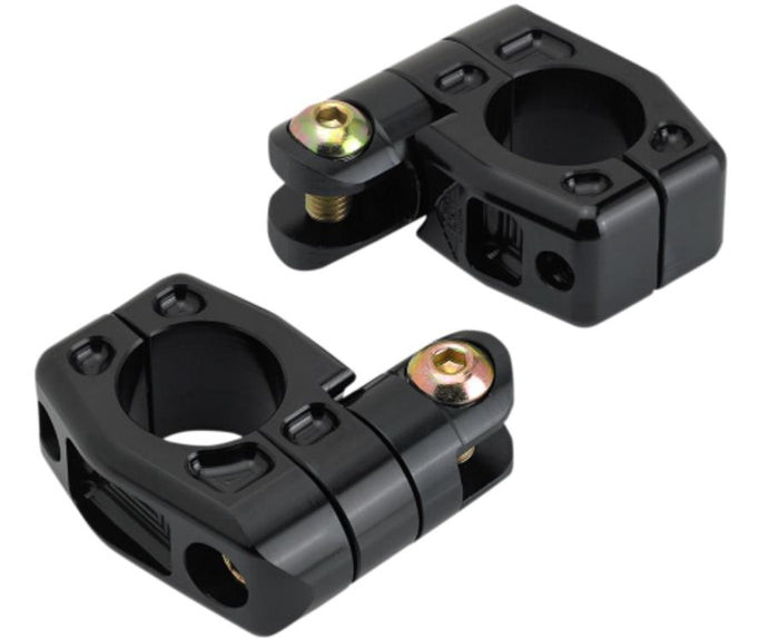 Joker Machine 08-643-1B Highway Peg Mounts with 1-1/8in. Offset - Black Anodized