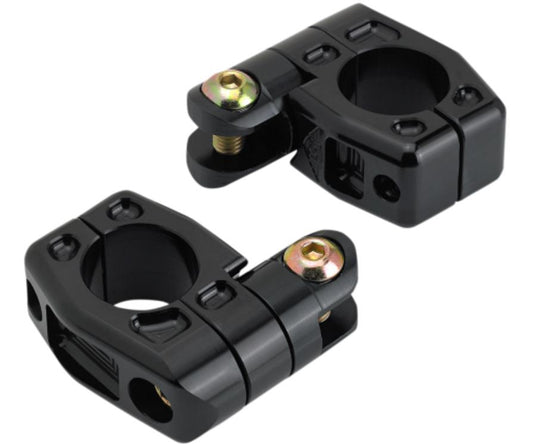 Joker Machine 08-643-1B Highway Peg Mounts with 1-1/8in. Offset - Black Anodized
