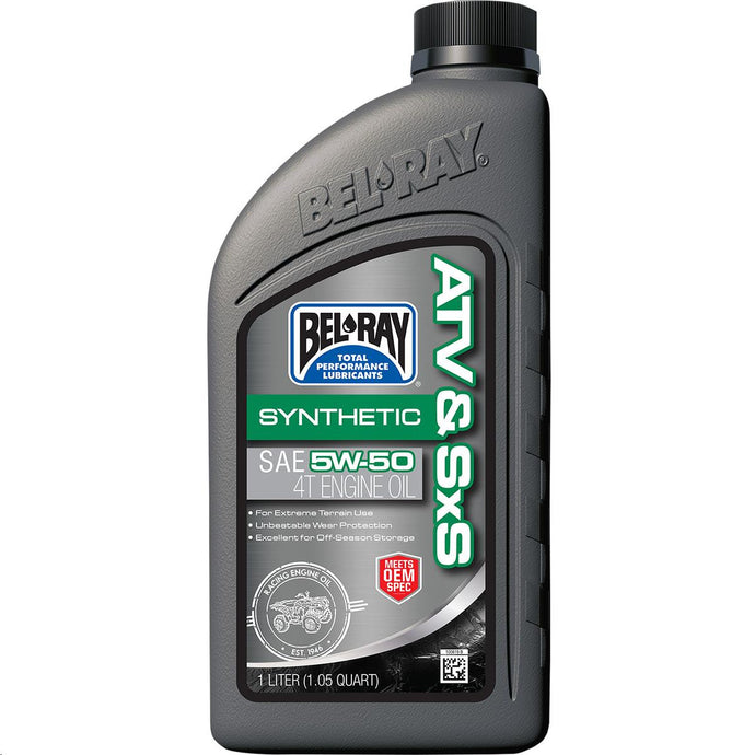 Bel-Ray 302664150160 ATV and SXS Synthetic 4T Engine Oil - 5W50
