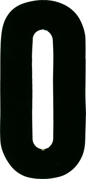 Dirt Digits XT43W-0 Extreme Digits Competition Stick-On 4in. White Number - 0