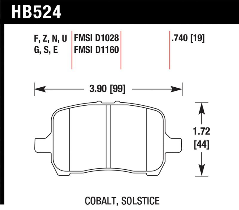 Load image into Gallery viewer, Hawk Performance HB524F.740 HAWK HPS Brake Pad Sets

