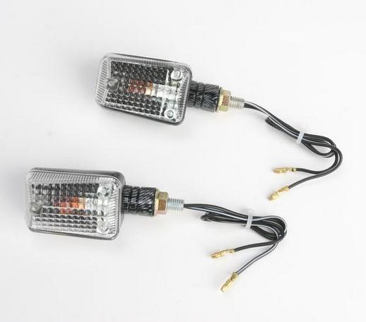 K&S Technologies 25-8109 Mini-Stalk Marker Lights - Carbon with Clear Lens