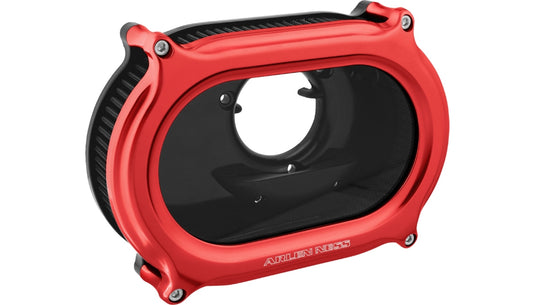 Arlen Ness 600-254 Method Stage II Oval Air Cleaners - Red Anodized