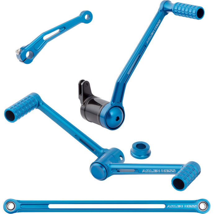 Arlen Ness 420-132 SpeedLiner Foot Control Kit with Heel/Toe Shifter - Blue Anodized