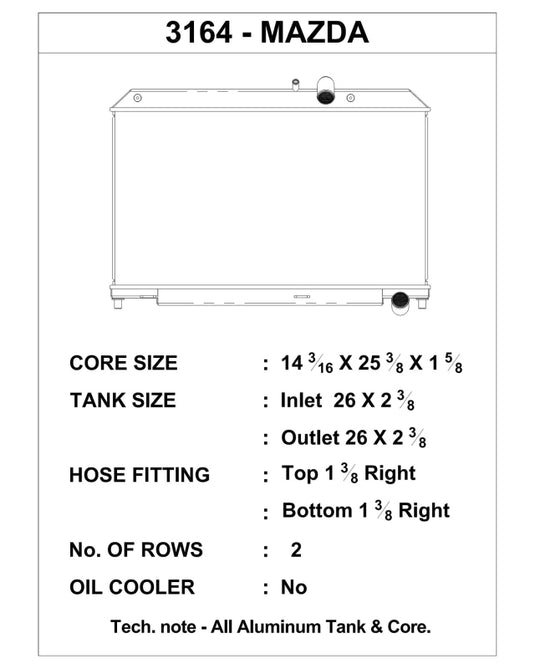 Csf 3164 CSF Radiators - Aluminum