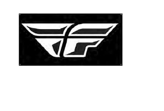 Fly Racing NEW F-WING BLACK 3X6 F-Wing Banner - Black