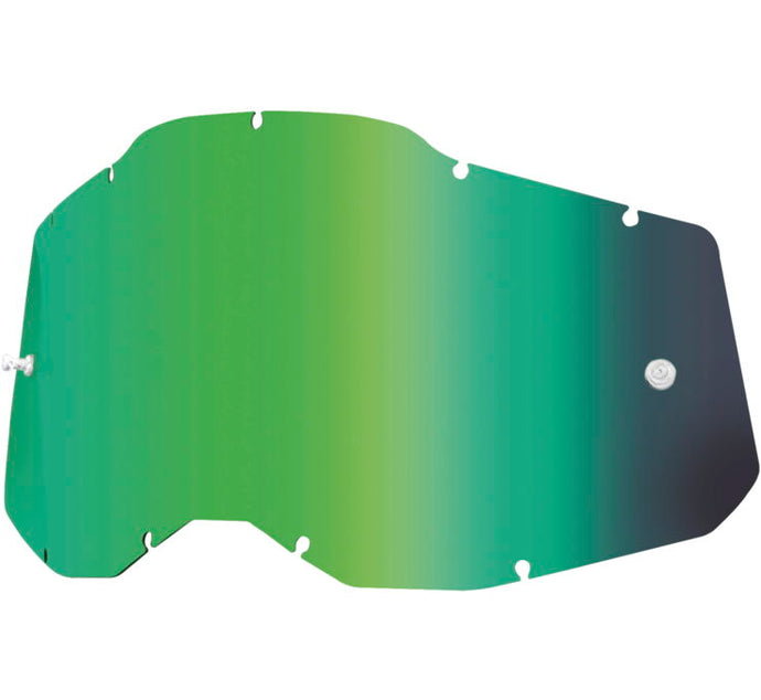 100% Lens for Racecraft 2/Accuri 2/Stratus 2 Goggles - Green Mirror