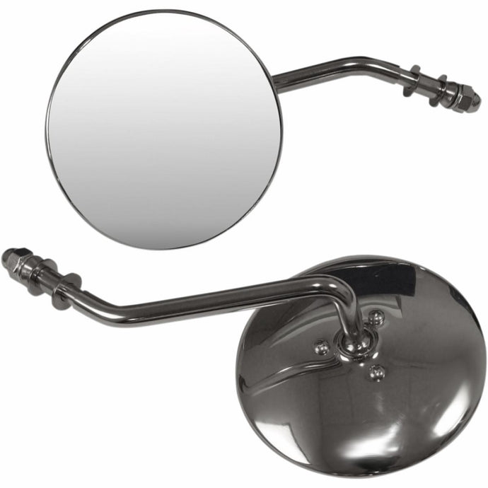 Emgo 20-21794 Chrome Universal Steel Mirror - Stamped Steel - Round