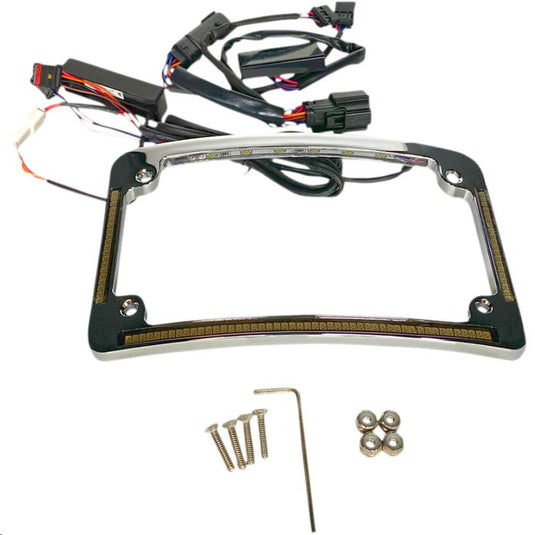 Custom Dynamics TF05-BCM-C Radius License Plate Frame - Chrome