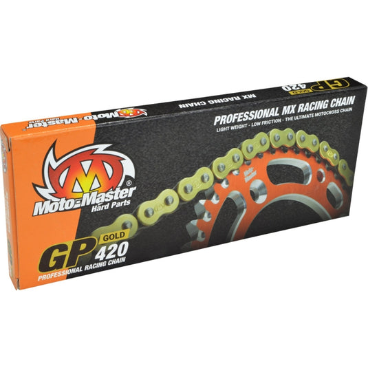 Moto-Master 642002 420 GP MX Racing Drive Chain - 134 Links - Gold