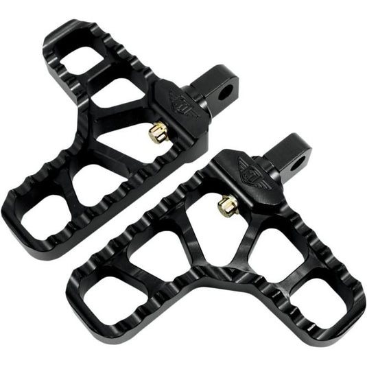 Joker Machine 08-62-1B Adjustable Serrated Heel Footpegs - Black Anodized