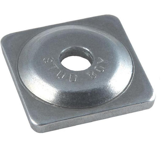 Stud Boy 2060-P3 Square Backer Plates - Aluminum - Silver - 7mm Thread