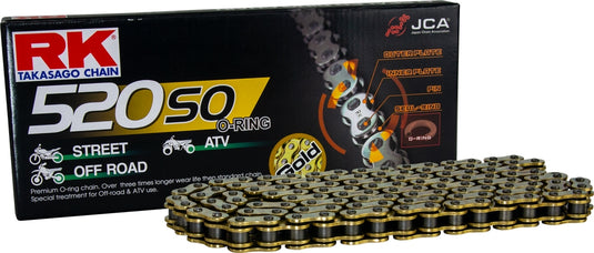 Excel GB520SO-84 GB520SO Drive Chain - 84 Links - Gold