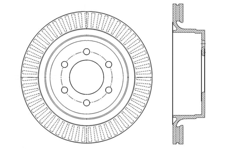 Load image into Gallery viewer, Stoptech 127.65135R ST Slot &amp; Drill Brake Rotors
