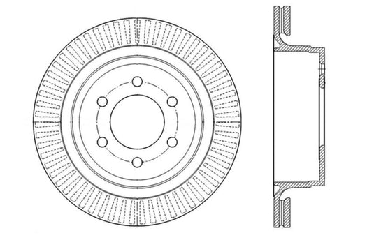Stoptech 127.65135R ST Slot & Drill Brake Rotors