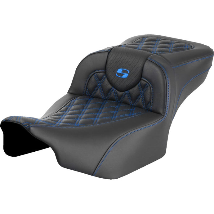 Saddlemen 823-07-18401 Extended Reach Roadsofa LS Seat without Drivers Backrest - Blue Stitching