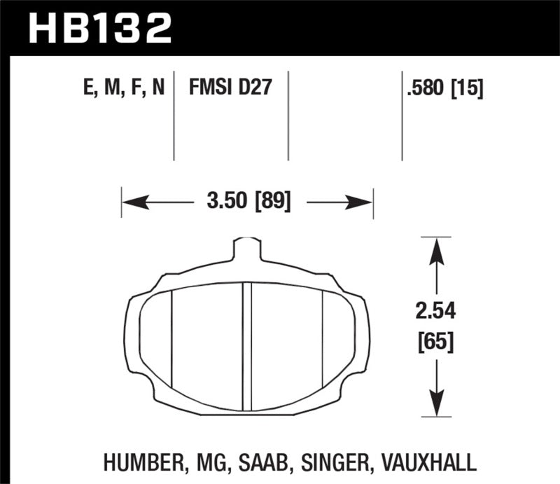 Load image into Gallery viewer, Hawk Performance HB132N.580 HAWK HP+ Brake Pad Sets
