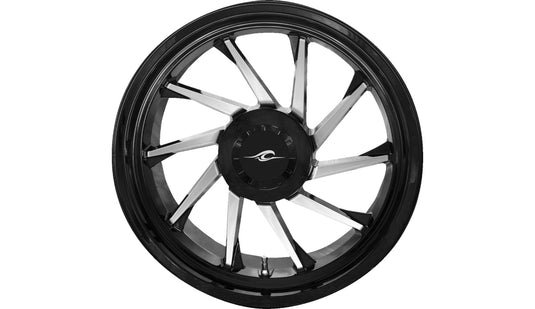 Coastal Moto 3D-HURR-187T-BC Precision Cast Hurricane 3D Rear Trike Wheel - 18in. x 7in. - Black Cut