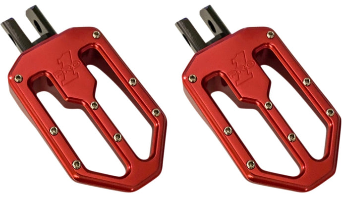 Pro-One Performance 500752R Moto V1 Billet Footpeg - Red