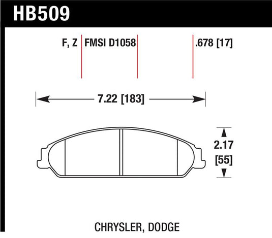 Hawk Performance HB509F.678 HAWK HPS Brake Pad Sets