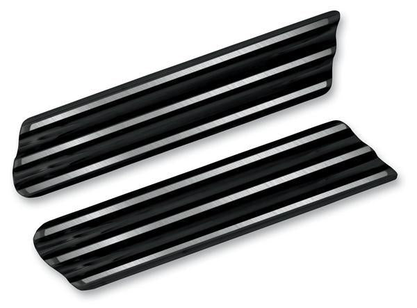 Covingtons C1006-B Latch Delete Plates for Police Hard Bags - Finned - Black