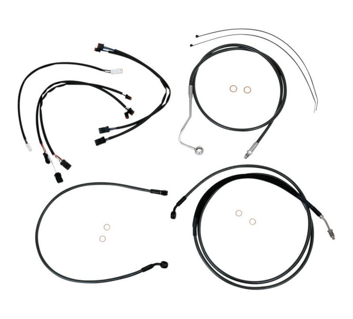 Magnum 487421 Black Pearl Handlebar Installation Kit for 12-14in. Ape