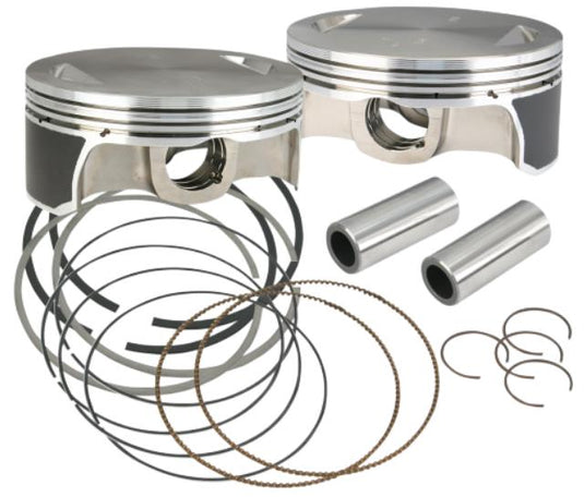 S&S Cycle 106-3872A Forged Piston Kit for 111/117/124ci. Motor - Standard Bore 4.125in. - .010in. Oversized