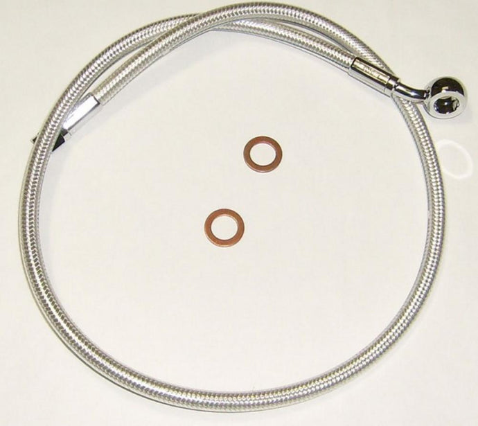 Magnum AS37623 Sterling Chromite II Designer Series ABS Front Upper Brake Line Kit - 10mm. 180deg. Banjo - 23in.